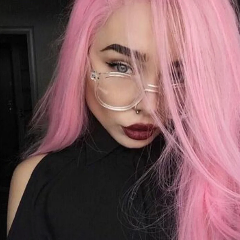 22” PINK STRAIGHT Lace Front Wig NEW